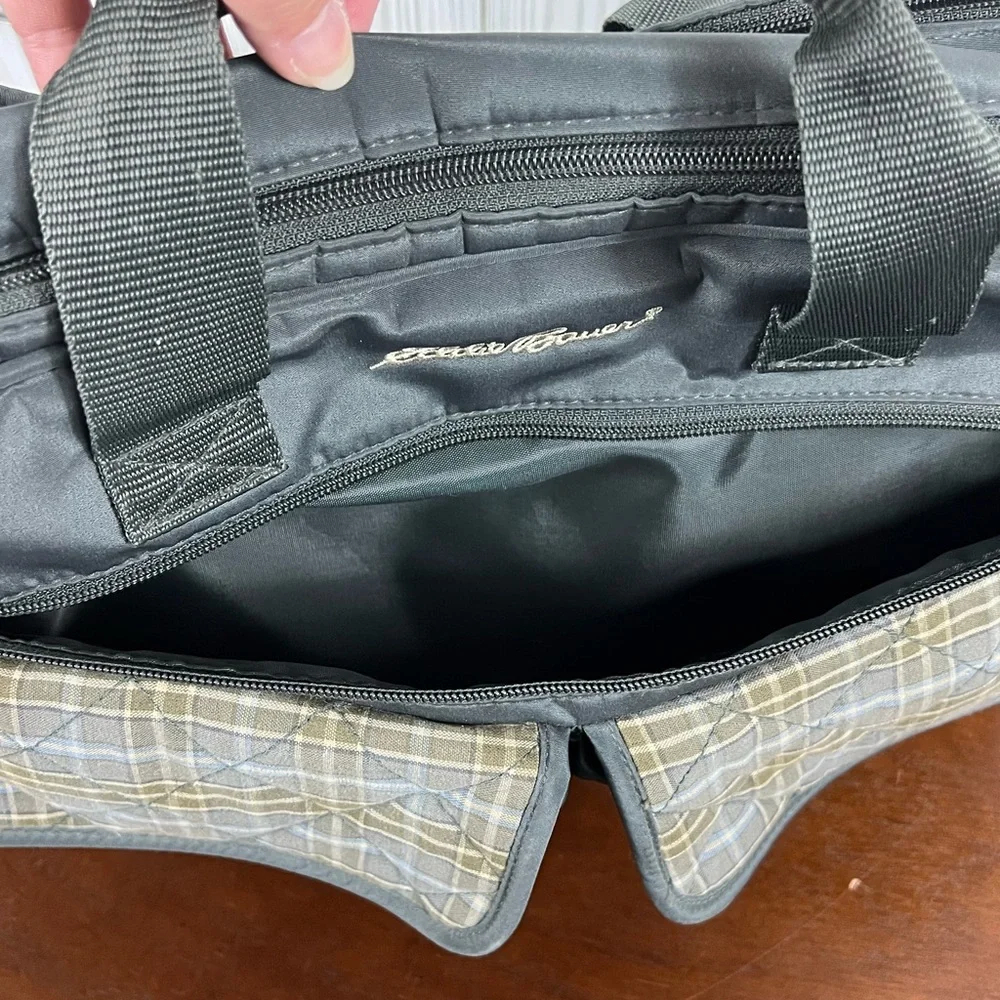 Eddie Bauer Olive Green Mercer Quilted Diaper Bag